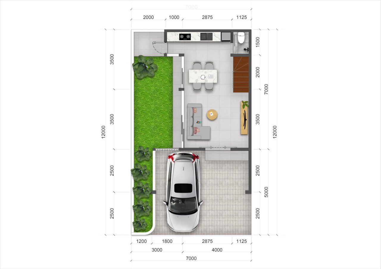 Denah Lantai Carport